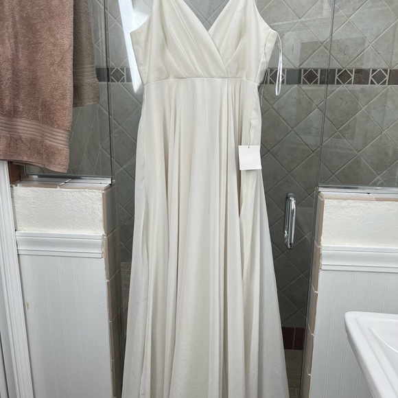 White sleeveless dress size L - Picture 2 of 2